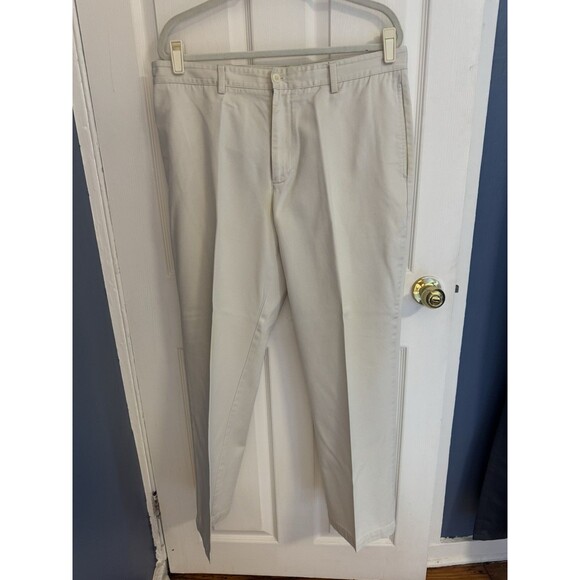 Vineyard Vines Mens Club Pant Khaki Flat Front Chino Pants Size 36x30 Button Zip - Picture 1 of 4